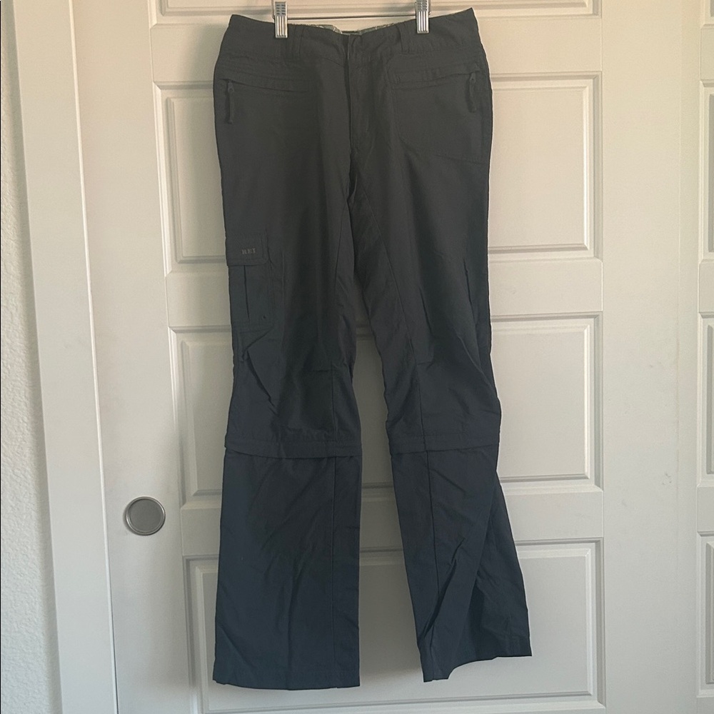 REI Women's Dark Gray/Blue Sahara Convertible Pants